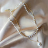 Wedding Pearl Choker Necklace For Women Vintage Coin Lock Pendant Chain Jewelry on the Neck Accessories Party Gift