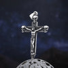 2023 NEW Men's 316L Stainless-steel  Jesus Cross Pendant With Skull Necklace For Teens Punk Biker Jewelry Gift Free Shipping