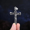 2023 NEW Men's 316L Stainless-steel  Jesus Cross Pendant With Skull Necklace For Teens Punk Biker Jewelry Gift Free Shipping