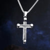 2023 NEW Men's 316L Stainless-steel  Jesus Cross Pendant With Skull Necklace For Teens Punk Biker Jewelry Gift Free Shipping
