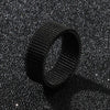 8mm Wide Stainless Steel Rings Titanium Couple Rings Deformable Mesh Accessories for Women Men Jewelry Wedding Gift