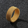 8mm Wide Stainless Steel Rings Titanium Couple Rings Deformable Mesh Accessories for Women Men Jewelry Wedding Gift