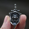 2023 New Arrive Punk Lion With Pendant Necklace Vking Vintage Aninal Jewelry For Man Women Party Gift Good Detail Shield Choker