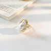 Design Starfish Pearl Ring Shape Gold Color Adjustable Rings For Women Korean  Jewelry Party   Accessory