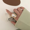Design Starfish Pearl Ring Shape Gold Color Adjustable Rings For Women Korean  Jewelry Party   Accessory