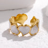 Design Starfish Pearl Ring Shape Gold Color Adjustable Rings For Women Korean  Jewelry Party   Accessory