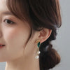 2023 New Trend Unique Design Elegant Delicate Light Luxury Pearl Leaf Tassel Earrings Women Jewelry Party Premium Gifts