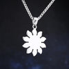 2023 New Stainless Steel Trendy Design Stainless Steel Sun Flowers Skull Face Pendant Nekcklace For Man Women Punk Rock Jewelry