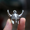 2023 New Stainless Steel Viking Runes Warrior Helmet Pendant Necklace for Men Rope Chain Retro Jewelry Trend Boyfriend Gift