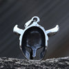 2023 New Stainless Steel Viking Runes Warrior Helmet Pendant Necklace for Men Rope Chain Retro Jewelry Trend Boyfriend Gift