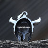 2023 New Stainless Steel Viking Runes Warrior Helmet Pendant Necklace for Men Rope Chain Retro Jewelry Trend Boyfriend Gift
