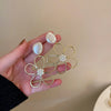 2023 New Style Simple Hollow-out Flower Pearl Celebrity Atmosphere Earrings Retro Earrings Earrings for Women