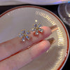 2023 New Style Simple Hollow-out Flower Pearl Celebrity Atmosphere Earrings Retro Earrings Earrings for Women