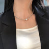 P  opular Silver Colour Sparkling Clavicle Chain Choker Necklace Collar For Women Fine Jewelry Wedding Party Birthday Gift