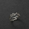 Punk Irregular Thorns Couple Rings Retro Hip-hop Personality Adjustable Finger Ring for Men Women Lovers Jewelry Gifts