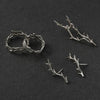 Punk Irregular Thorns Couple Rings Retro Hip-hop Personality Adjustable Finger Ring for Men Women Lovers Jewelry Gifts