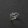Punk Irregular Thorns Couple Rings Retro Hip-hop Personality Adjustable Finger Ring for Men Women Lovers Jewelry Gifts