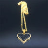 Stainless Steel Black Crystal Heart Necklaces Charm Women Gold Color Small Pendants Necklaces Jewelry bijoux N8261S01