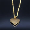 Stainless Steel Black Crystal Heart Necklaces Charm Women Gold Color Small Pendants Necklaces Jewelry bijoux N8261S01