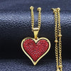 Stainless Steel Black Crystal Heart Necklaces Charm Women Gold Color Small Pendants Necklaces Jewelry bijoux N8261S01
