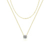Trend Shining Crystal Zircon Water Drop Pendant Necklace Fairy Female Gold Color Clavicle Layer Chain Necklace Jewelry Gift