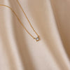 Trend Shining Crystal Zircon Water Drop Pendant Necklace Fairy Female Gold Color Clavicle Layer Chain Necklace Jewelry Gift