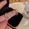 2024 Korean New Exquisite Flower Splicing Earrings Temperament Simple Versatile Shell Zircon Earrings Female Jewelry