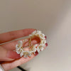 2024 Korean New Exquisite Flower Splicing Earrings Temperament Simple Versatile Shell Zircon Earrings Female Jewelry
