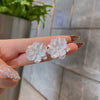 2024 Korean New Exquisite Flower Splicing Earrings Temperament Simple Versatile Shell Zircon Earrings Female Jewelry