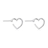 2024 New Geometry Gold Color Irregular Heart Earrings for Women Retro Creative C-Shaped Earrings Punk Jewelry Gifts