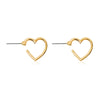2024 New Geometry Gold Color Irregular Heart Earrings for Women Retro Creative C-Shaped Earrings Punk Jewelry Gifts
