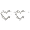 2024 New Geometry Gold Color Irregular Heart Earrings for Women Retro Creative C-Shaped Earrings Punk Jewelry Gifts