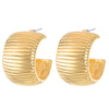 2024 New Geometry Gold Color Irregular Heart Earrings for Women Retro Creative C-Shaped Earrings Punk Jewelry Gifts