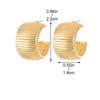 2024 New Geometry Gold Color Irregular Heart Earrings for Women Retro Creative C-Shaped Earrings Punk Jewelry Gifts