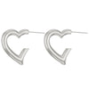 2024 New Geometry Gold Color Irregular Heart Earrings for Women Retro Creative C-Shaped Earrings Punk Jewelry Gifts
