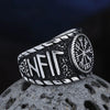 2024 New Vintage 316L Stainless Steel Viking Vegvisir Compass Odin Ring Punk Women Men Unisex Axe Valknut Jewelry For Party Gift