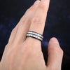 2024New Freeshipping 316L Stainless Steel Double Odin Norse Viking Amulet Rune MEN Ring Words Retro Jewelry Wedding Gift