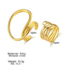2pcs/set Women Rings Exaggerated Lines Rings for Women  Simple Distorted Geometric Party Statement Designer Jewelry