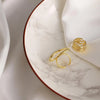 2pcs/set Women Rings Exaggerated Lines Rings for Women  Simple Distorted Geometric Party Statement Designer Jewelry