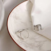 2pcs/set Women Rings Exaggerated Lines Rings for Women  Simple Distorted Geometric Party Statement Designer Jewelry