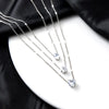 3 Pcs Gold-Color Simple Multilayered Pendant Necklace For Girls Women Star Heart Shaped Pendant Necklace Jewelry For Birthday Gi