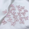 30pcs 13x16mm Colorful Transparent Small Butterfly Through Hole DIY Collocation To Make Jewelry Necklace