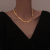 316L Stainless Steel    Upscale Jewelry Interweave Weaving Charms Snake Chain Choker Necklaces & Pendant For Women