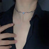 316L Stainless Steel    Upscale Jewelry Interweave Weaving Charms Snake Chain Choker Necklaces & Pendant For Women
