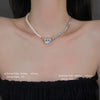 316L Stainless Steel    Upscale Jewelry Interweave Weaving Charms Snake Chain Choker Necklaces & Pendant For Women