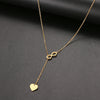 316L Stainless Steel  "8" And Heart Shape Pendant Layered style Necklace For Women Jewelry Party Friend Gifts  New