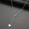 316L Stainless Steel  "8" And Heart Shape Pendant Layered style Necklace For Women Jewelry Party Friend Gifts  New