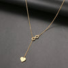 316L Stainless Steel  "8" And Heart Shape Pendant Layered style Necklace For Women Jewelry Party Friend Gifts  New