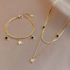 316L Stainless Steel Multilayer Chain Star Charm Necklace Bracelet For Women  Trend Jewelry Set Girls Party Gifts