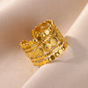 316L Stainless Steel Rings for Women Gold Color Rings Women's Ring Female Male   Quality Jewelry Accessories